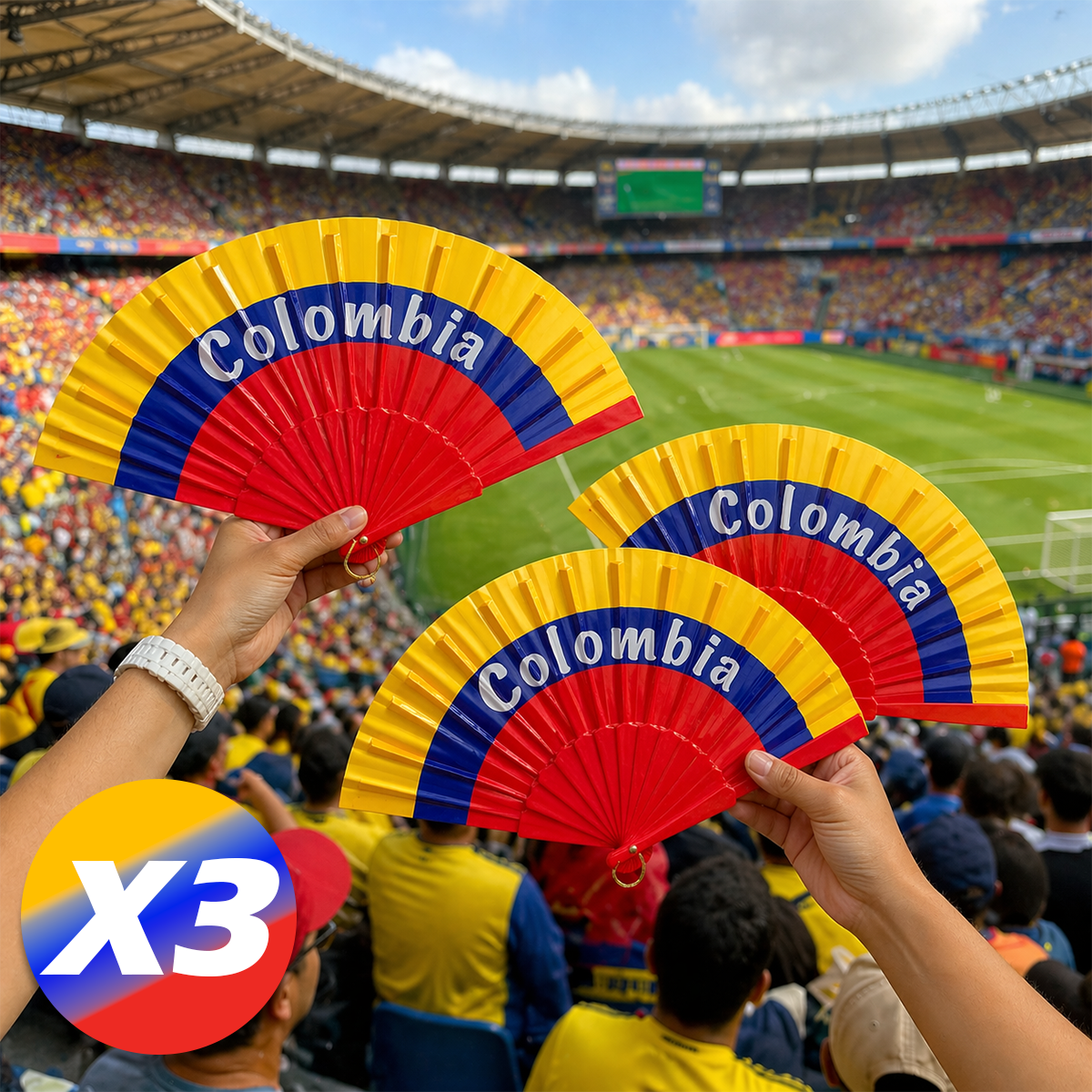 Abanico Plegable X3 Colombia ABR02